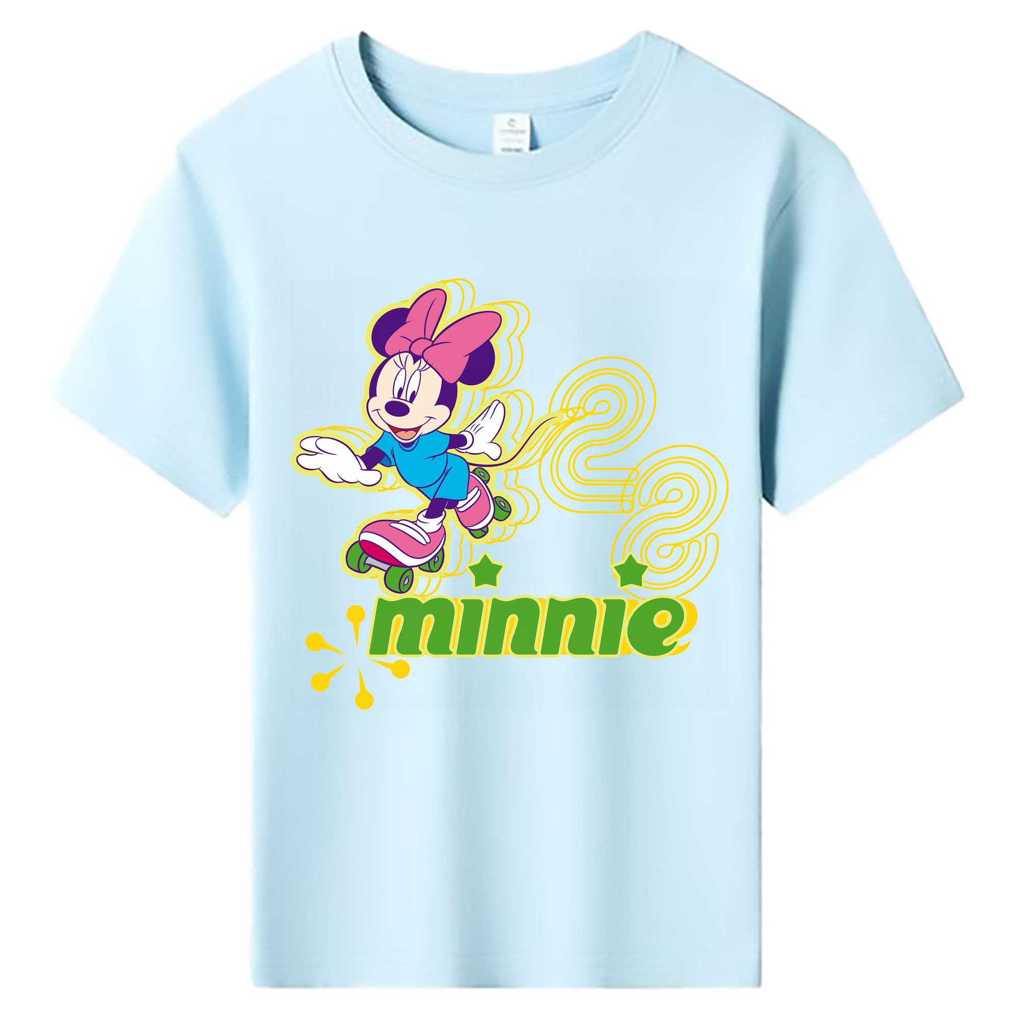 （画像用） ミッキーマウス Mickey Mouse 綿100％キッズTシャツ（フロントプリント）